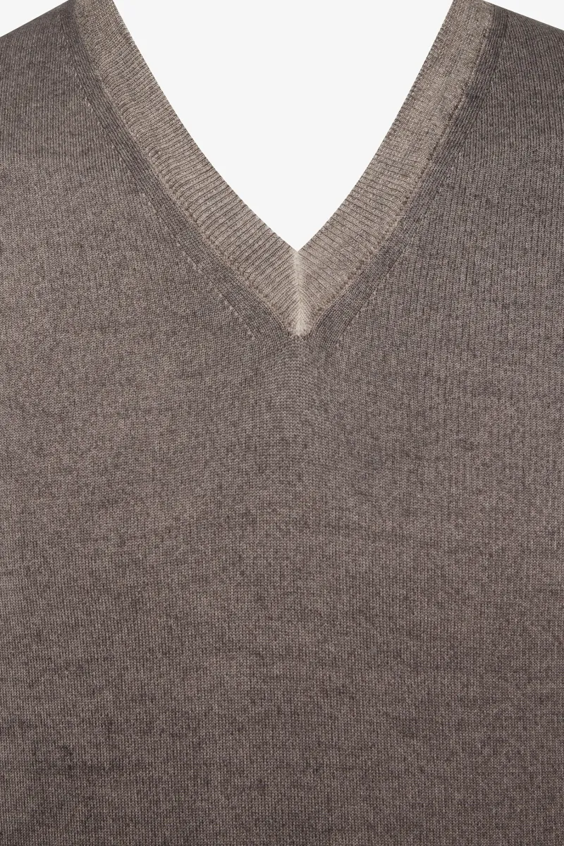 V NECK - Grijs