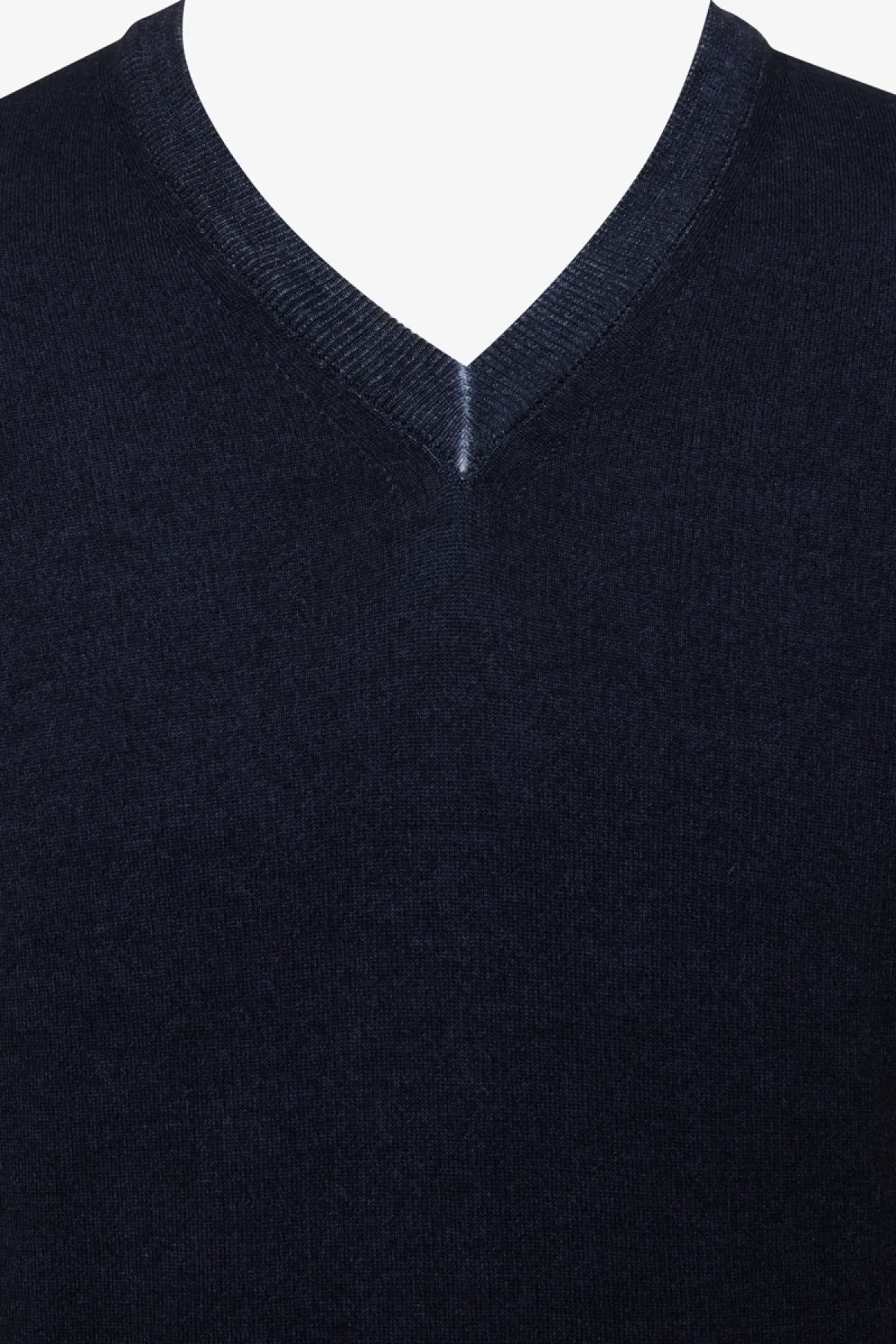 V NECK - Donkerblauw