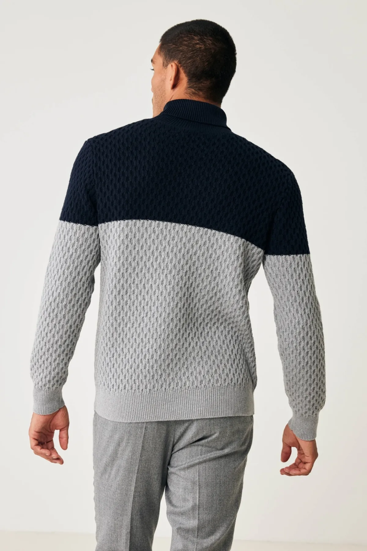 ROLL NECK - Donkerblauw