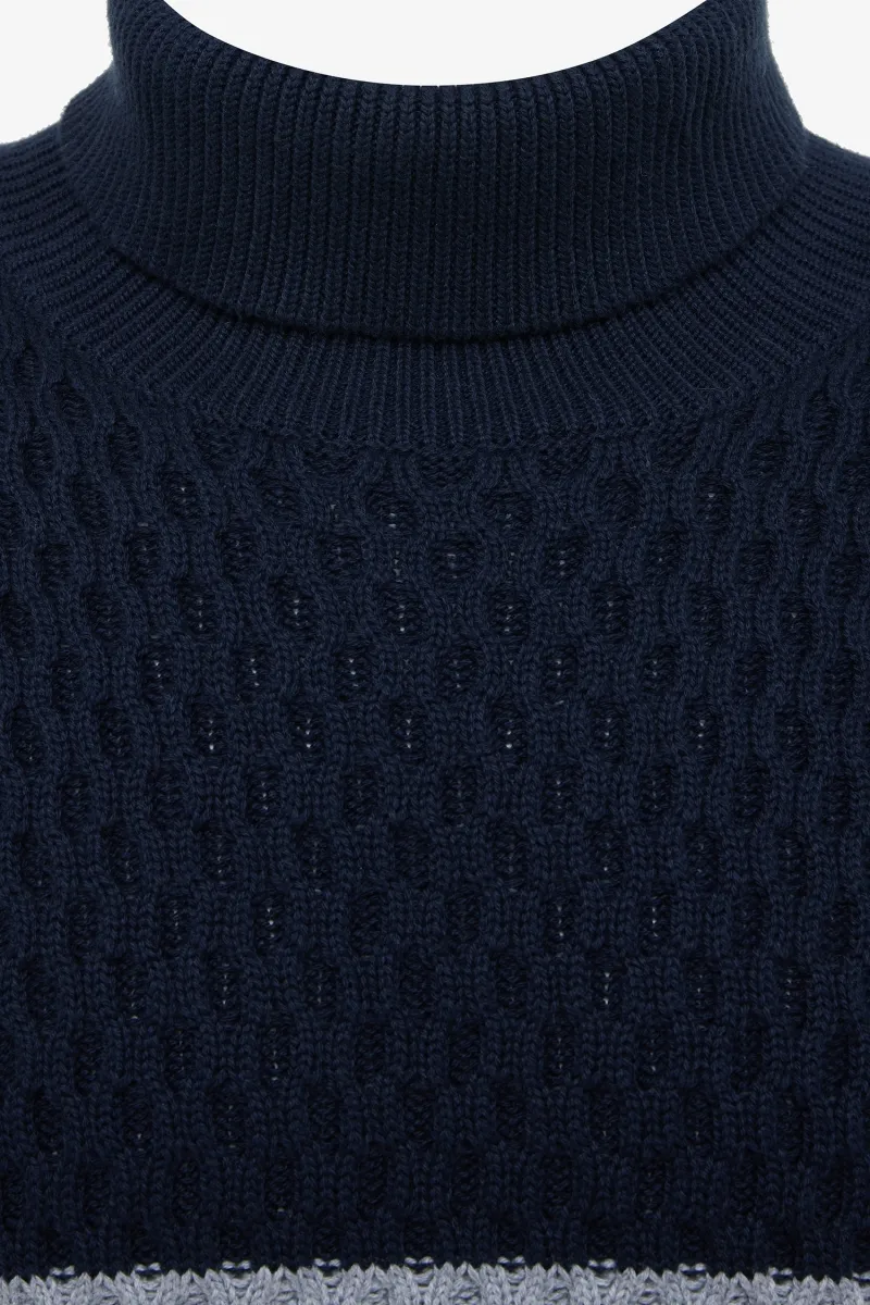 ROLL NECK - Donkerblauw