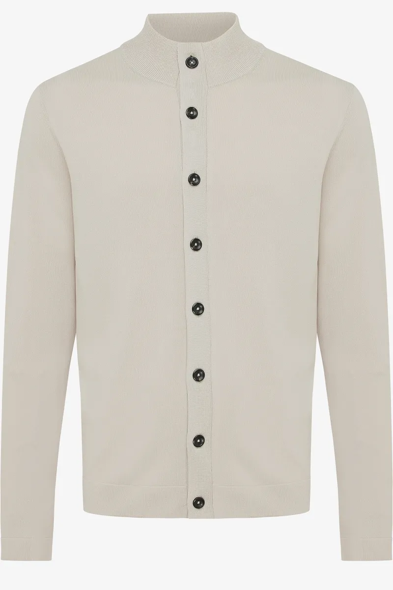 CARDIGAN 8 BUTTONS LS - Beige