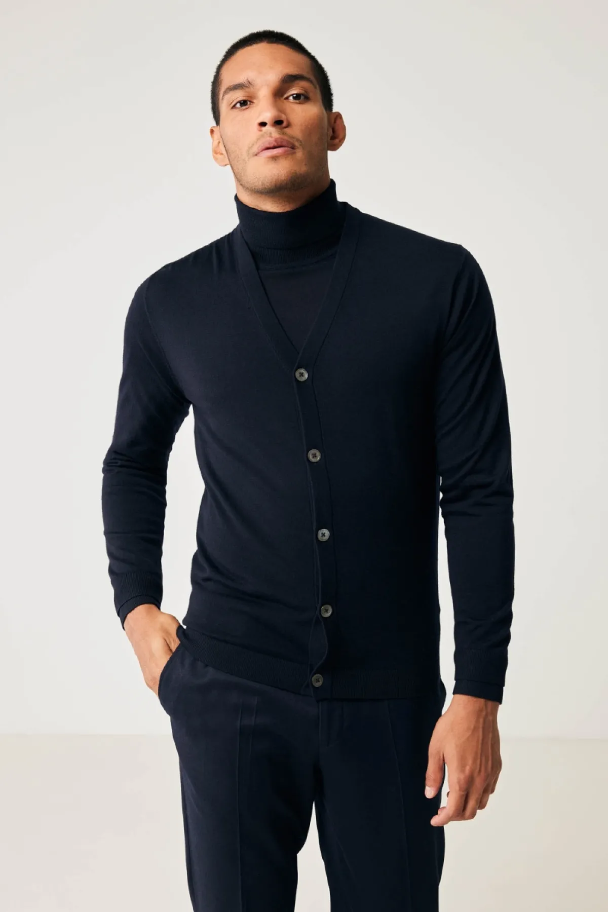 ROLL NECK - Donkerblauw