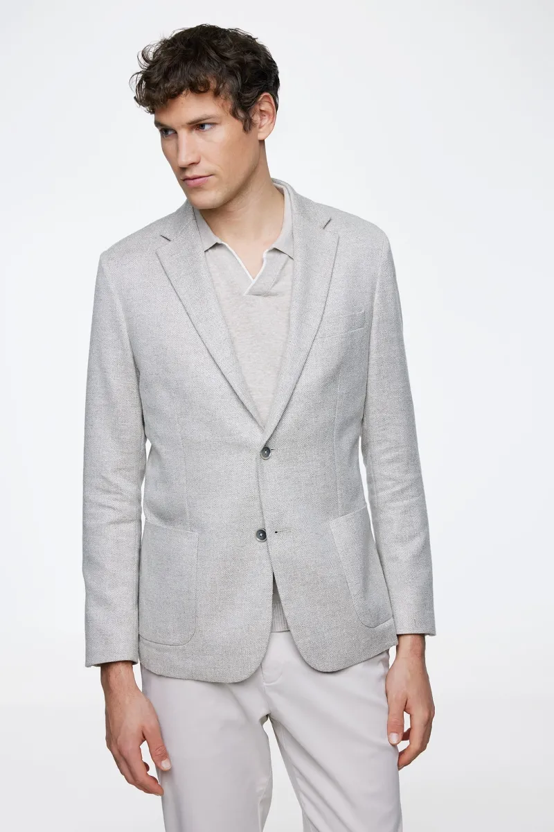 Blazer | Wool Silk Linen