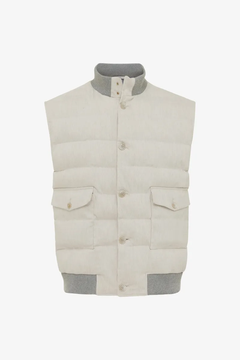 Vest | Linen stretch