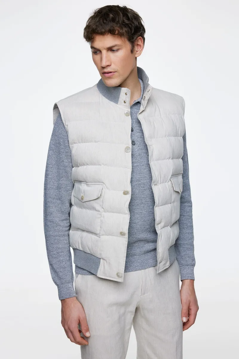 Vest | Linen stretch