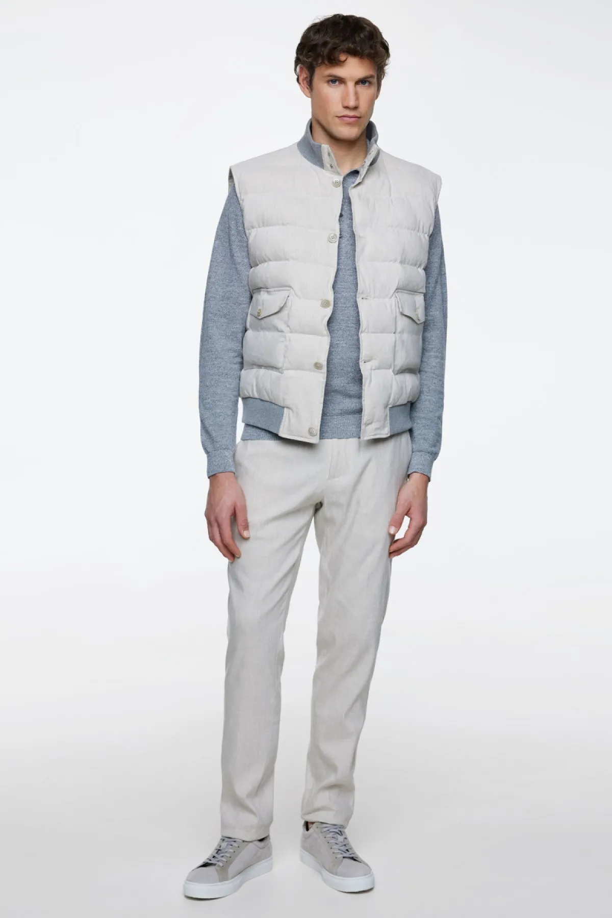 Vest | Linen stretch