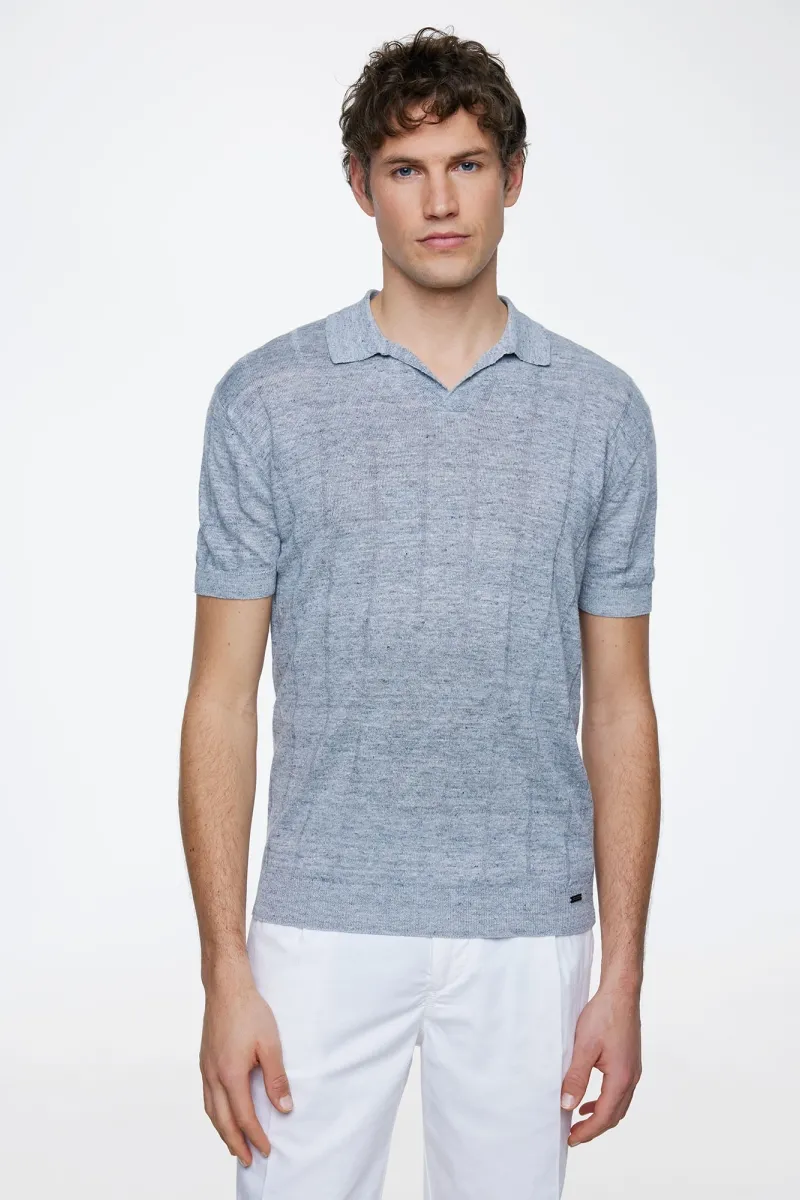 Polo no button | Linen