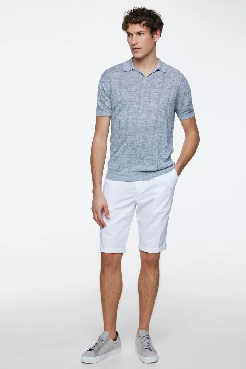 Polo no button | Linen