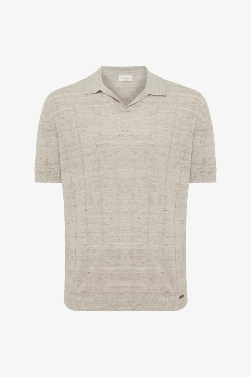 Polo no button | Linen