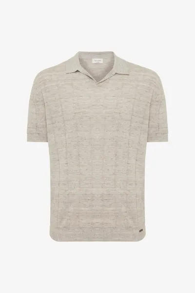 Polo no button | Linen