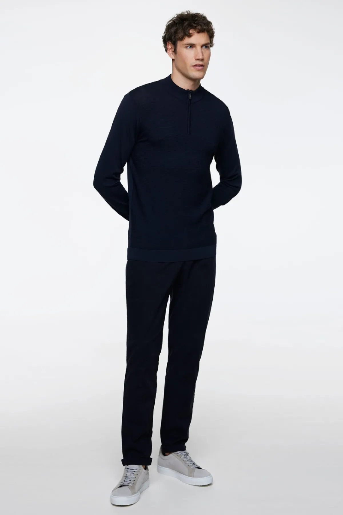 Half Zip Trui | Donkerblauw