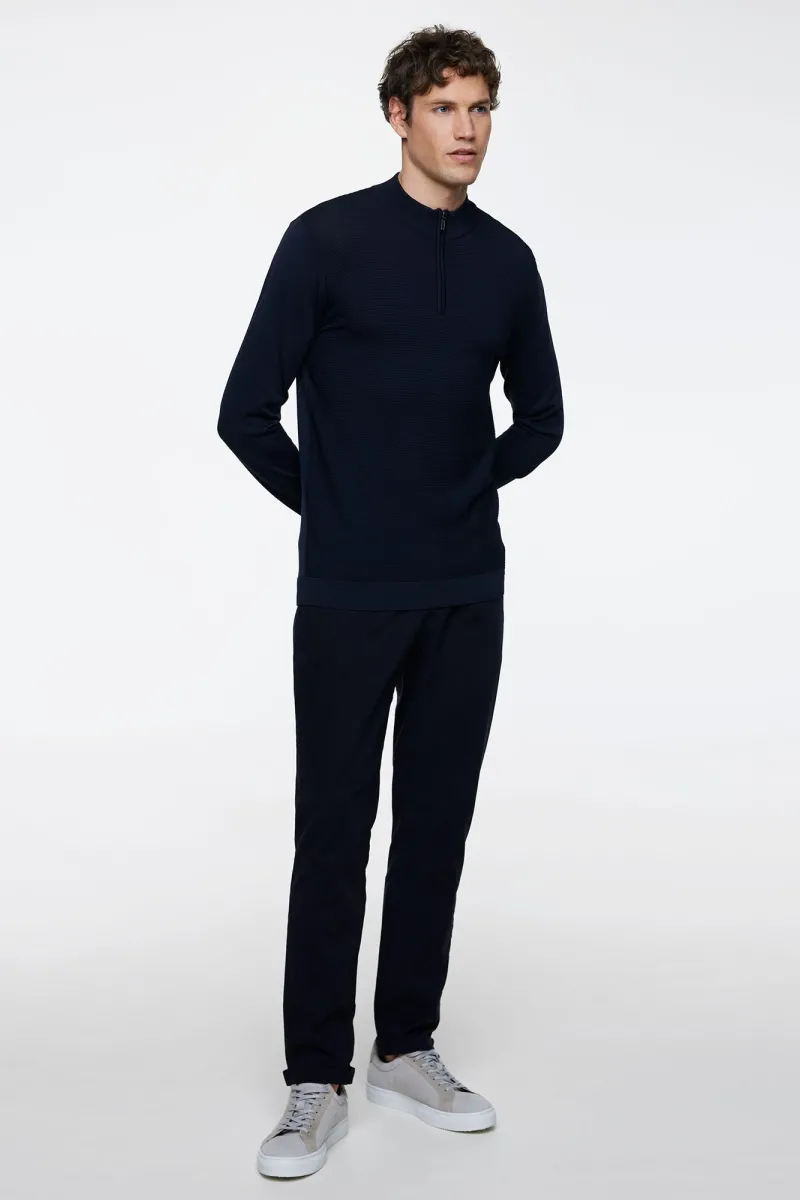 Half Zip Trui | Donkerblauw