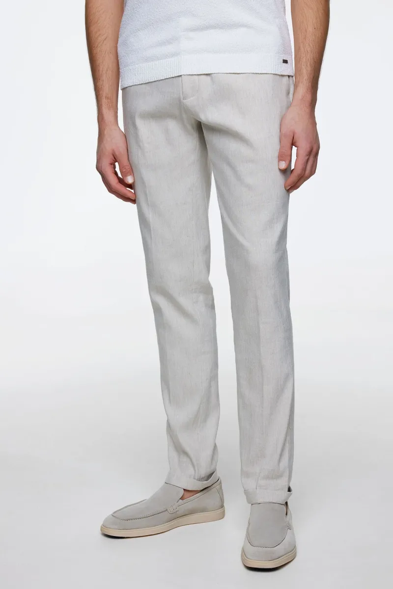 Trousers | Linen stretch