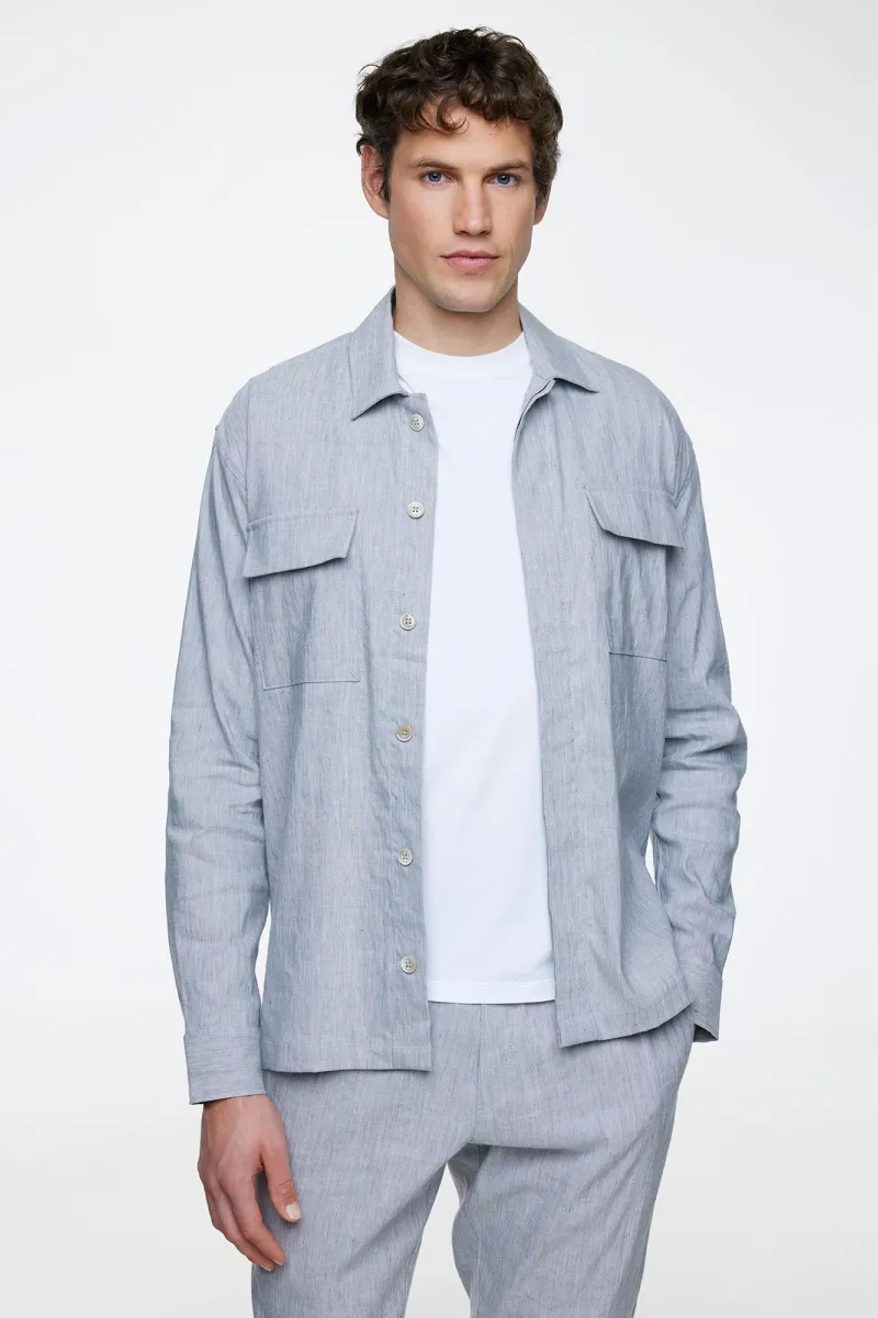 Overshirt | Linen stretch