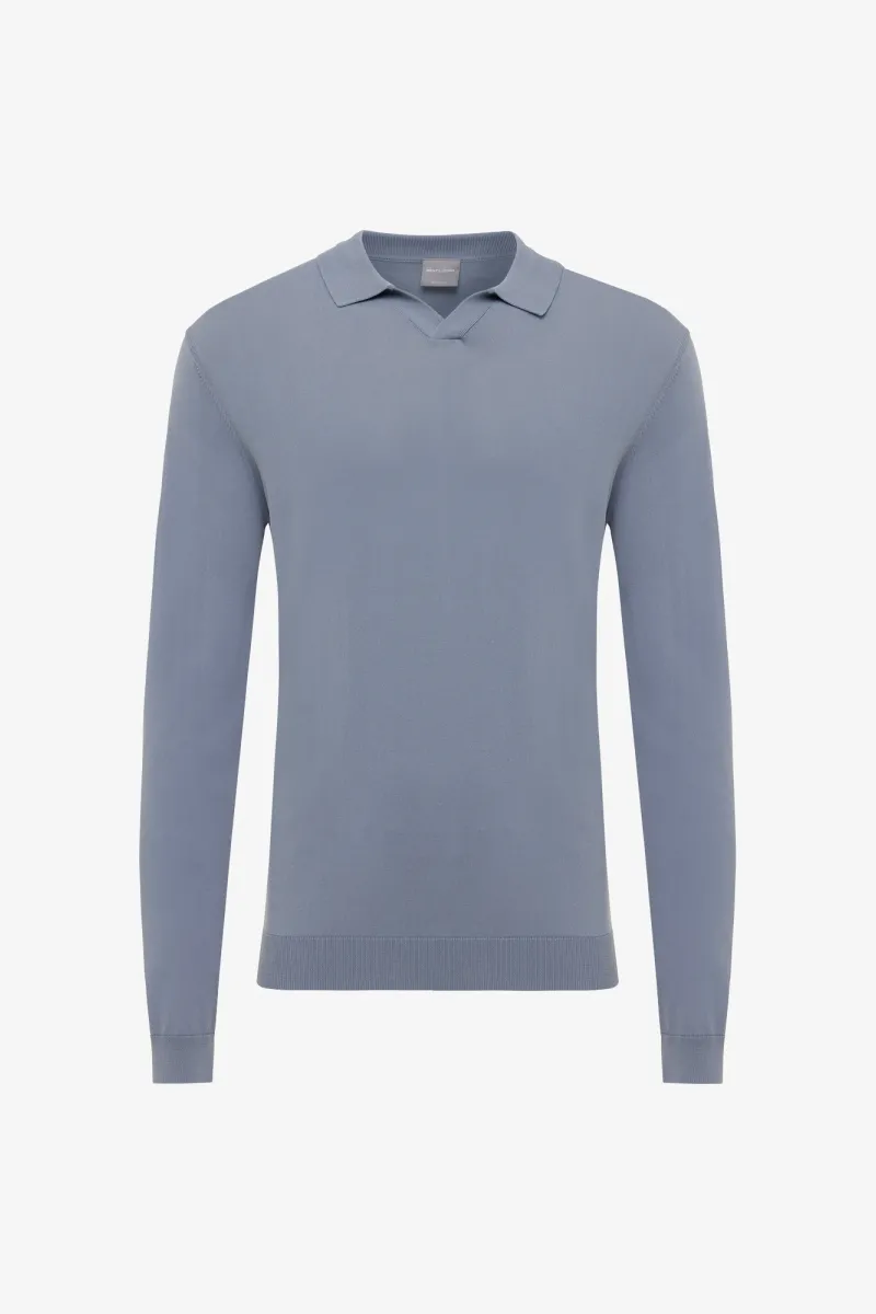 Longsleeve Polo | Lichtblauw