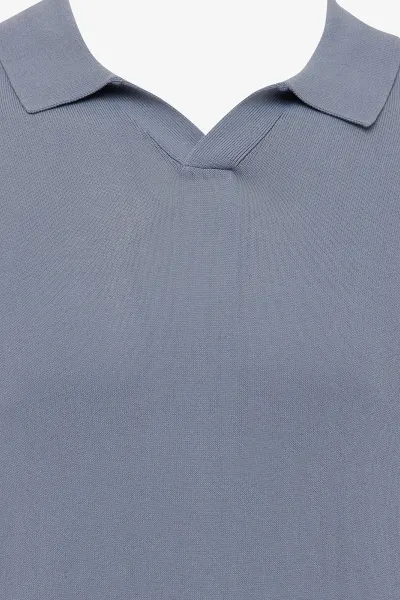 Longsleeve Polo | Lichtblauw