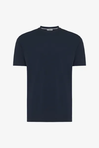 Effen T-shirt | Donkerblauw