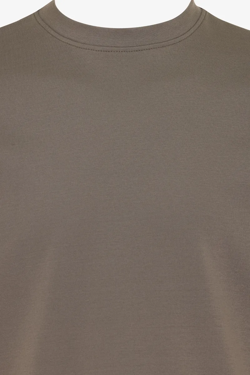 Effen T-shirt | Bruin