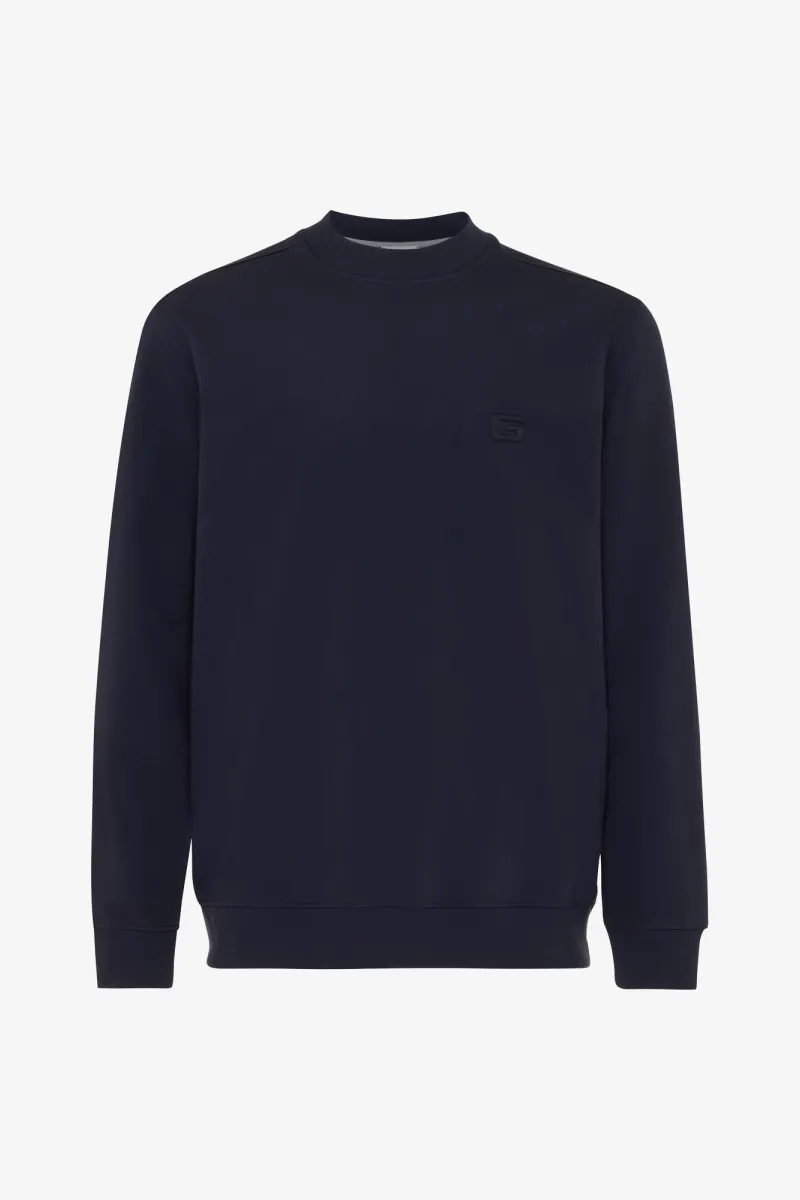 Longsleeve Crewneck | Donkerblauw