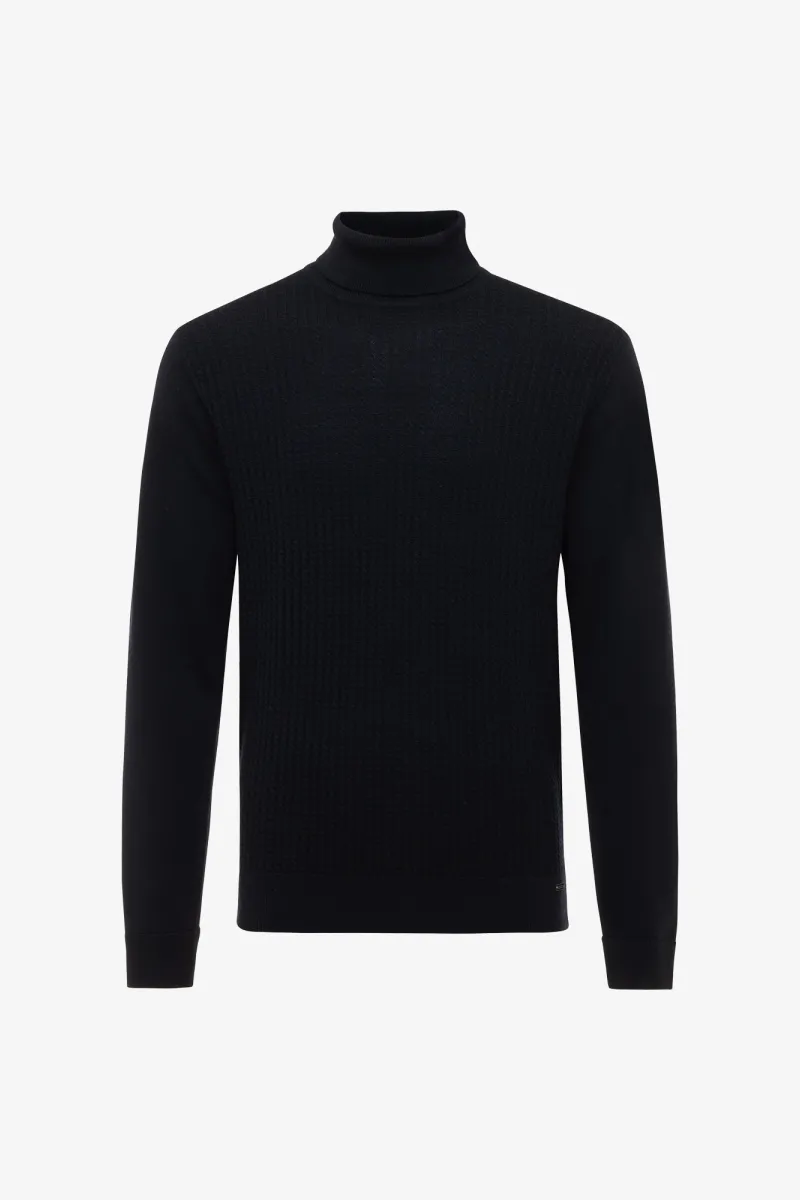 Longsleeve Roll Neck | Donkerblauw