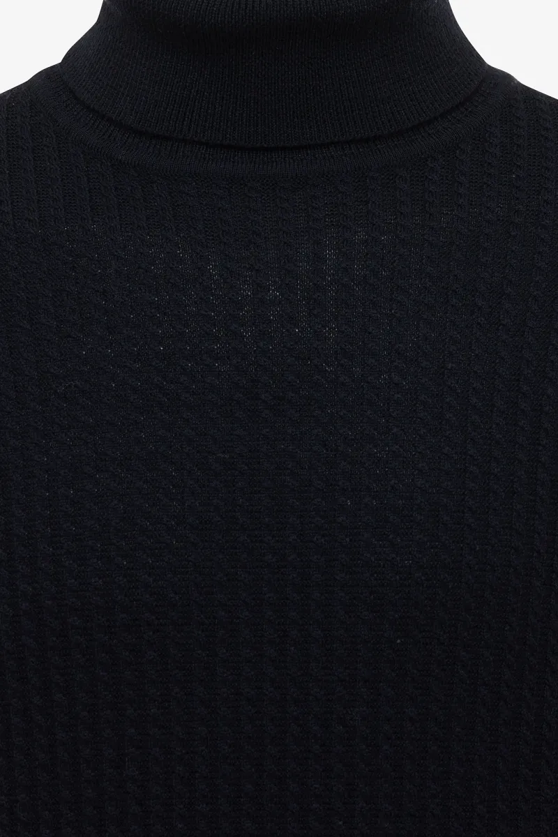 Longsleeve Roll Neck | Donkerblauw