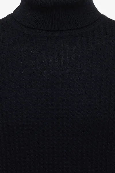 Longsleeve Roll Neck | Donkerblauw