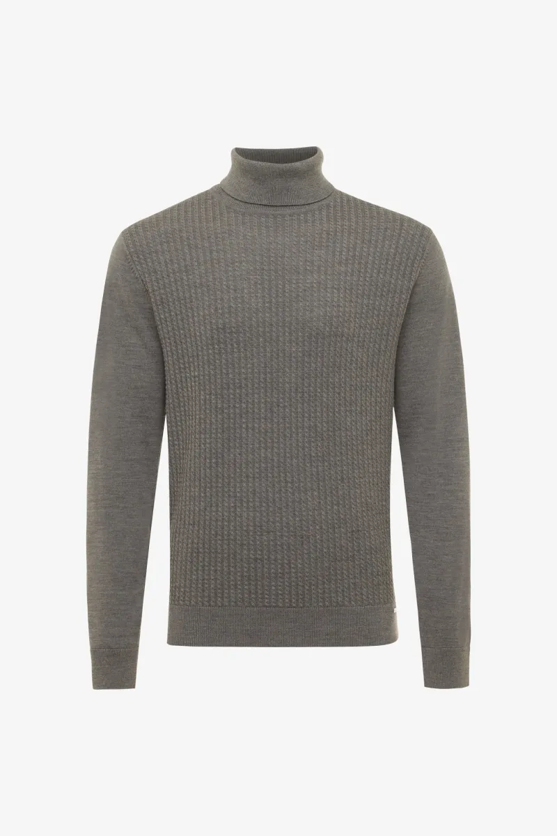 Longsleeve Roll Neck | Donkerbruin