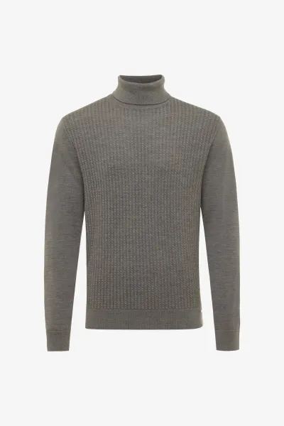 Longsleeve Roll Neck | Donkerbruin