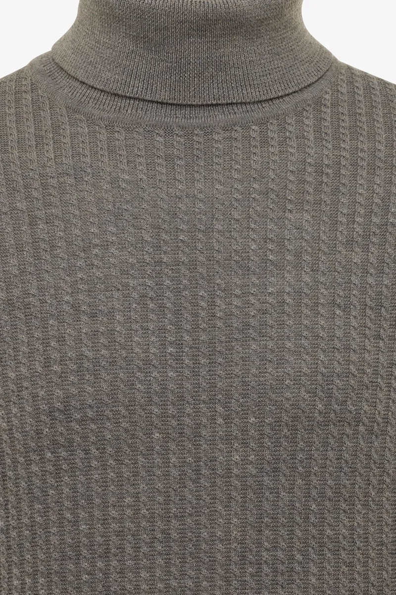 Longsleeve Roll Neck | Donkerbruin