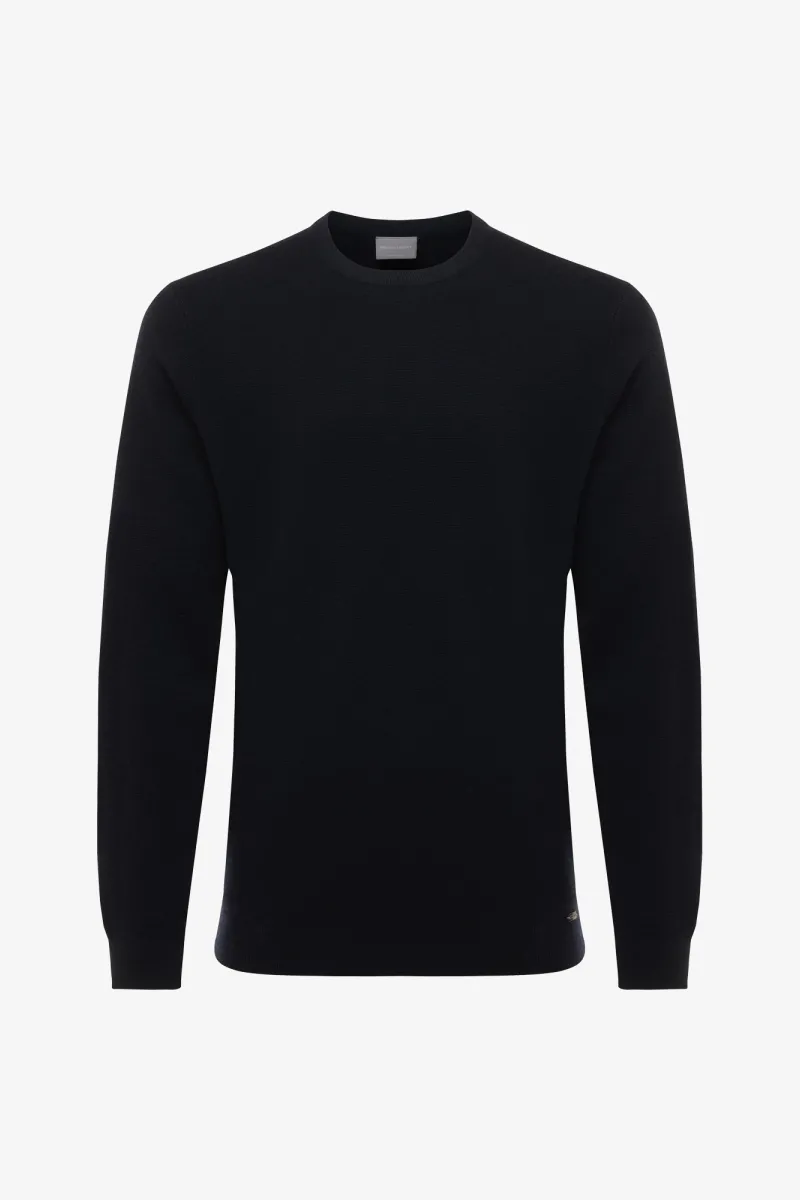 Wool Roundneck | Donkerblauw