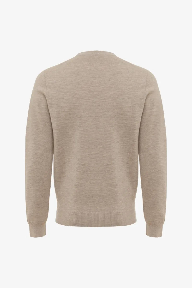 Wool Roundneck | Beige