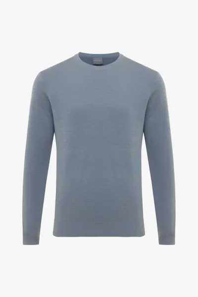 Wool Roundneck | Blauw