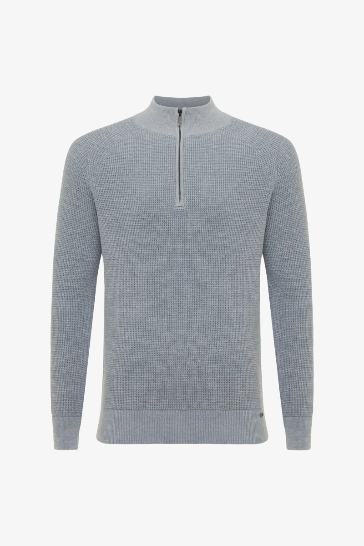 Turtleneck Half Zip | Blauw