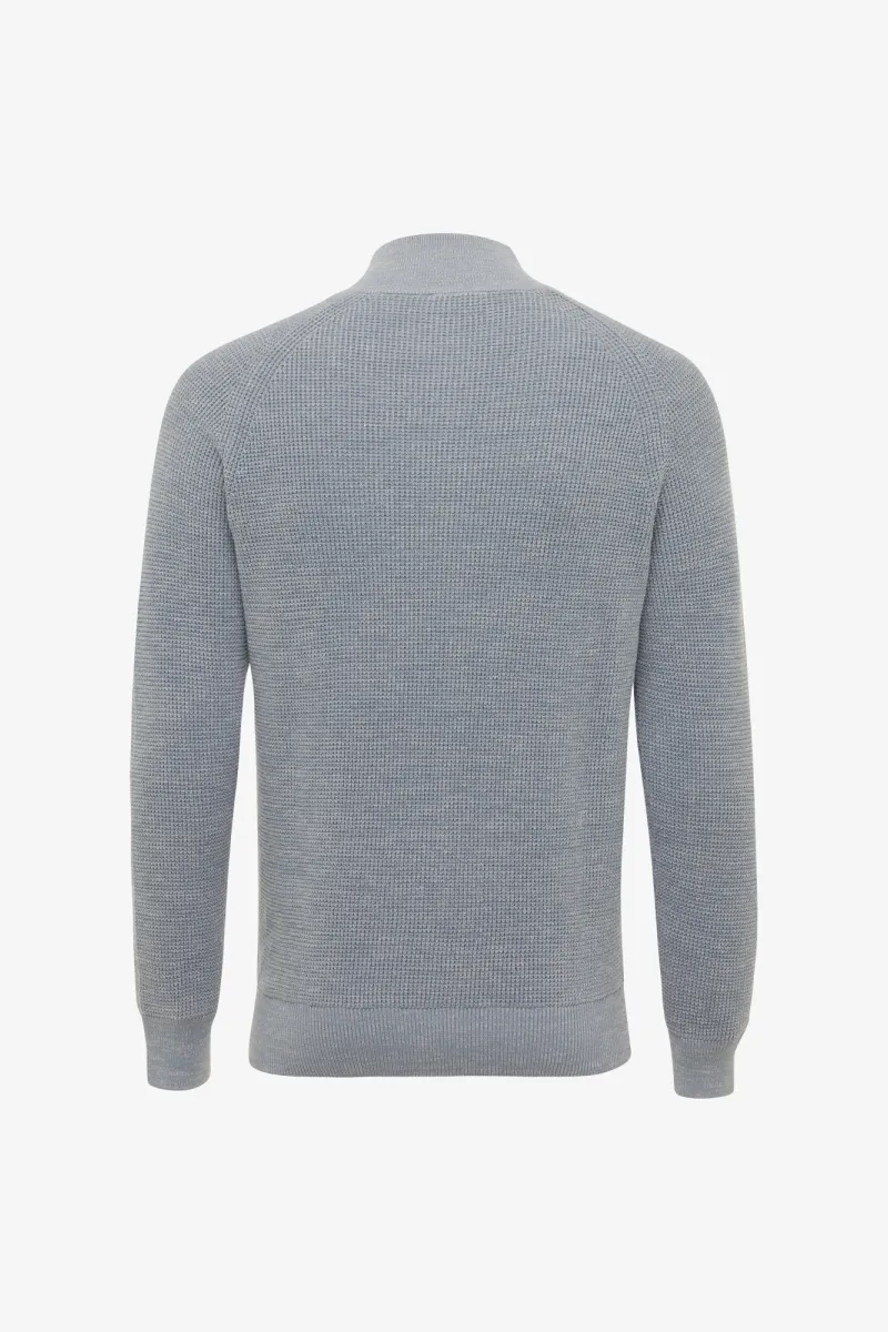 Turtleneck Half Zip | Blauw