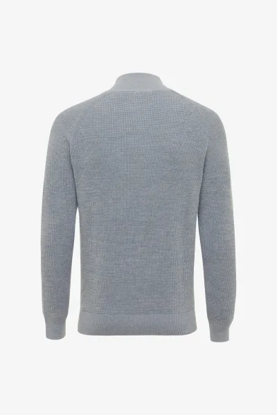 Turtleneck Half Zip | Blauw