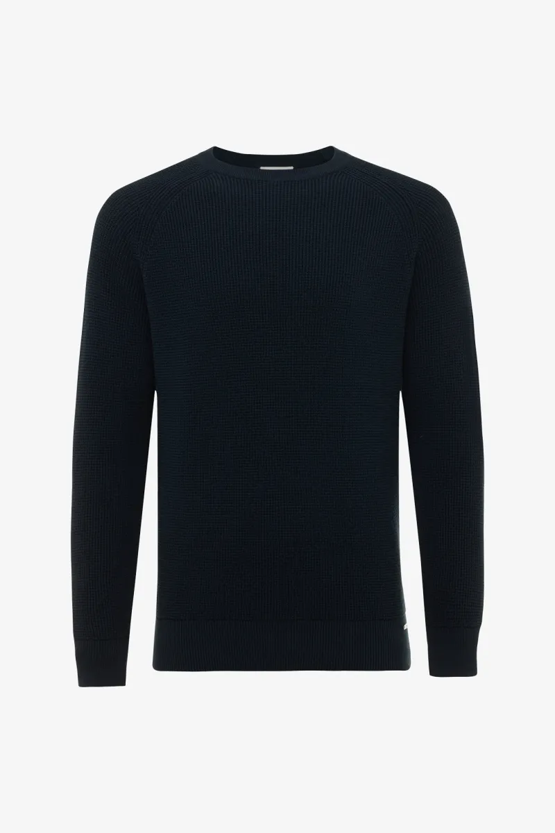 Cotton Roundneck | Donkerblauw