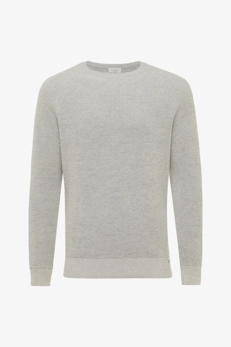 Cotton Roundneck | Lichtgrijs