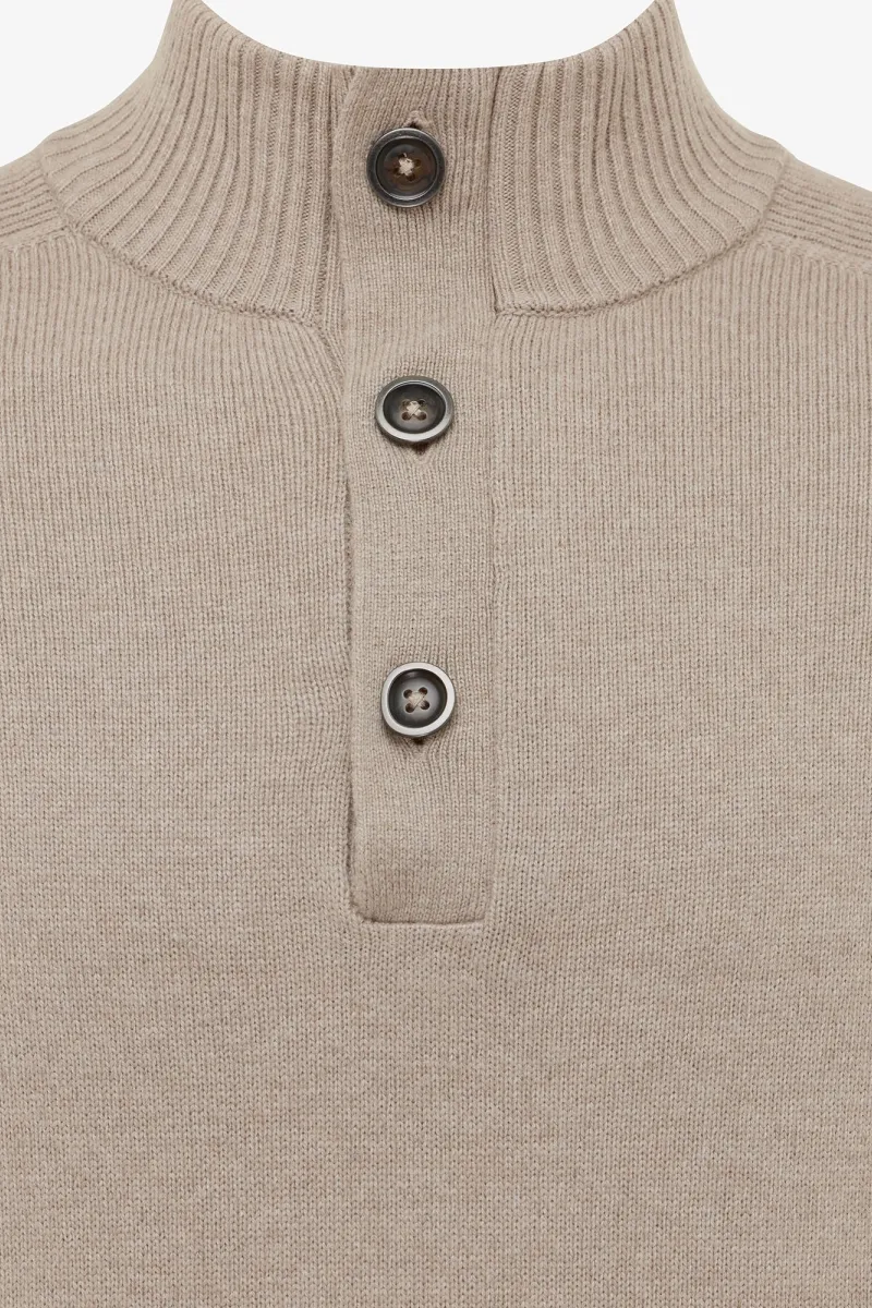 Turtle Buttonszip | Beige