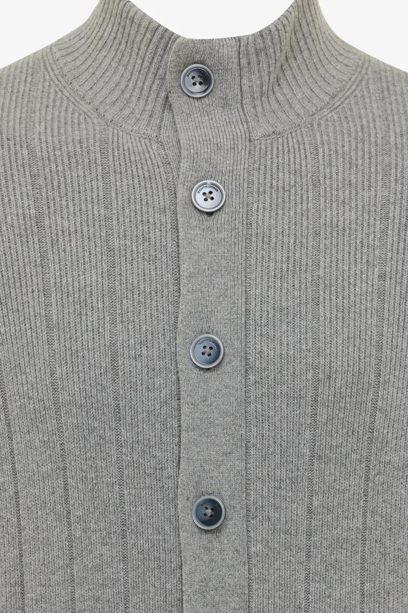 Cardigan 8 Button | Lichtgrijs
