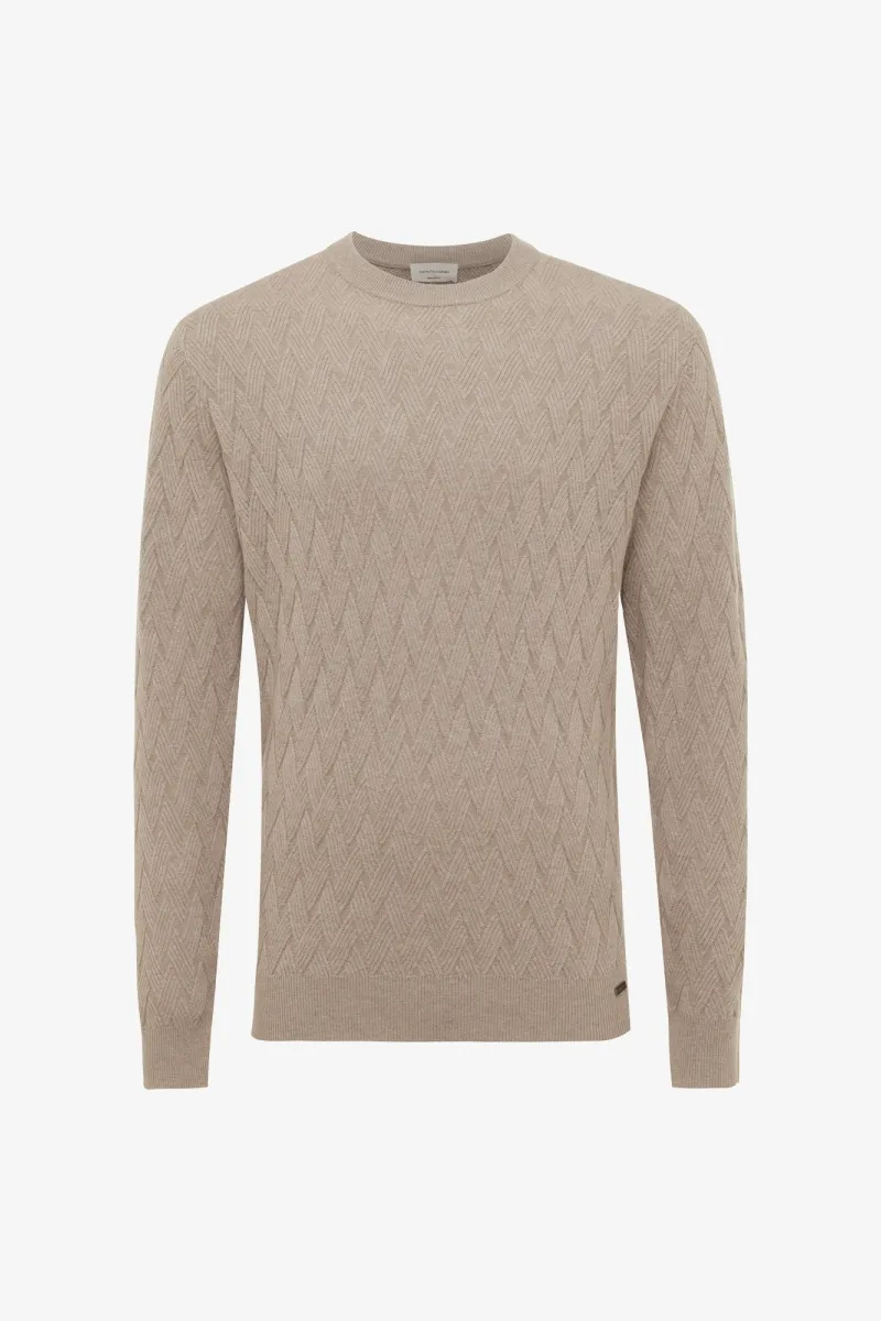 Wool Cashmere Roundneck | Beige