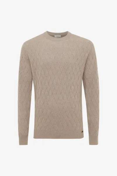 Wool Cashmere Roundneck | Beige