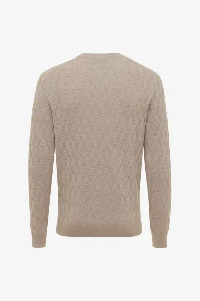 Wool Cashmere Roundneck | Beige