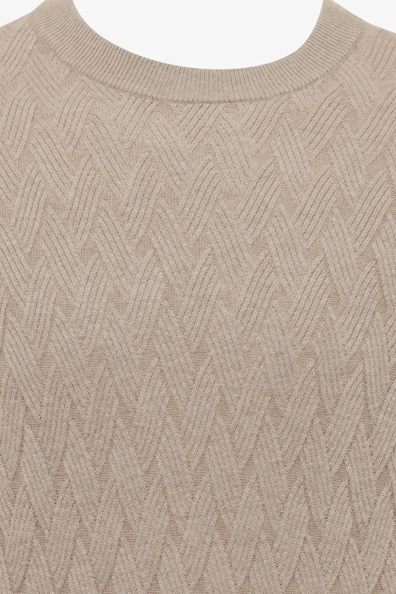 Wool Cashmere Roundneck | Beige
