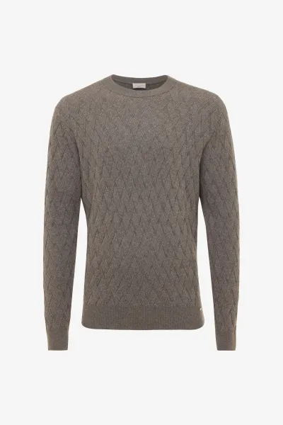 Wool Cashmere Roundneck | Donkerbruin