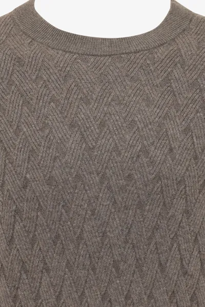 Wool Cashmere Roundneck | Donkerbruin