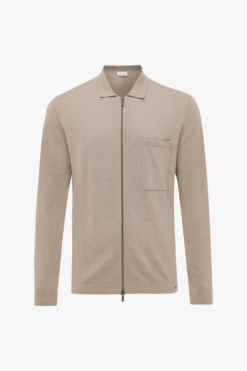 Longsleeve Zip | Beige