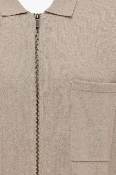 Longsleeve Zip | Beige