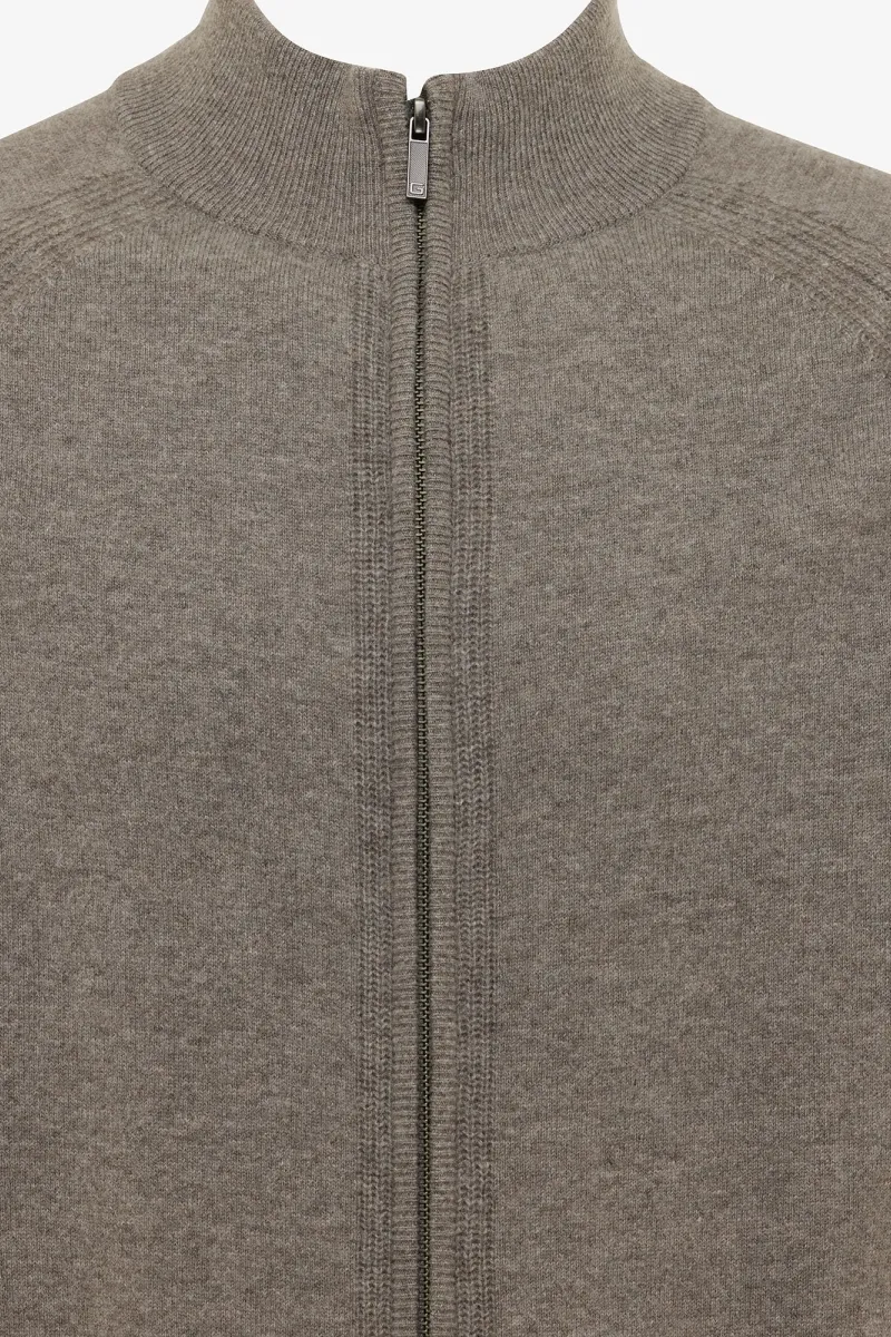 Zip Jacket | Donkerbruin