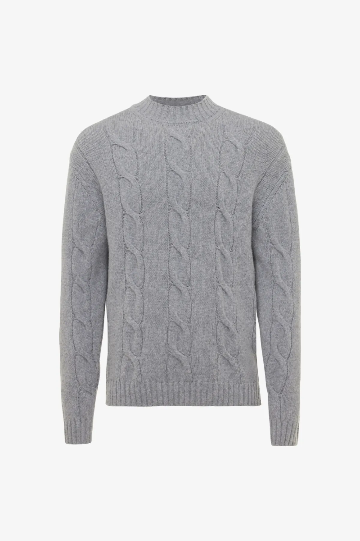 Cable Knit Turtle Neck | Grijs