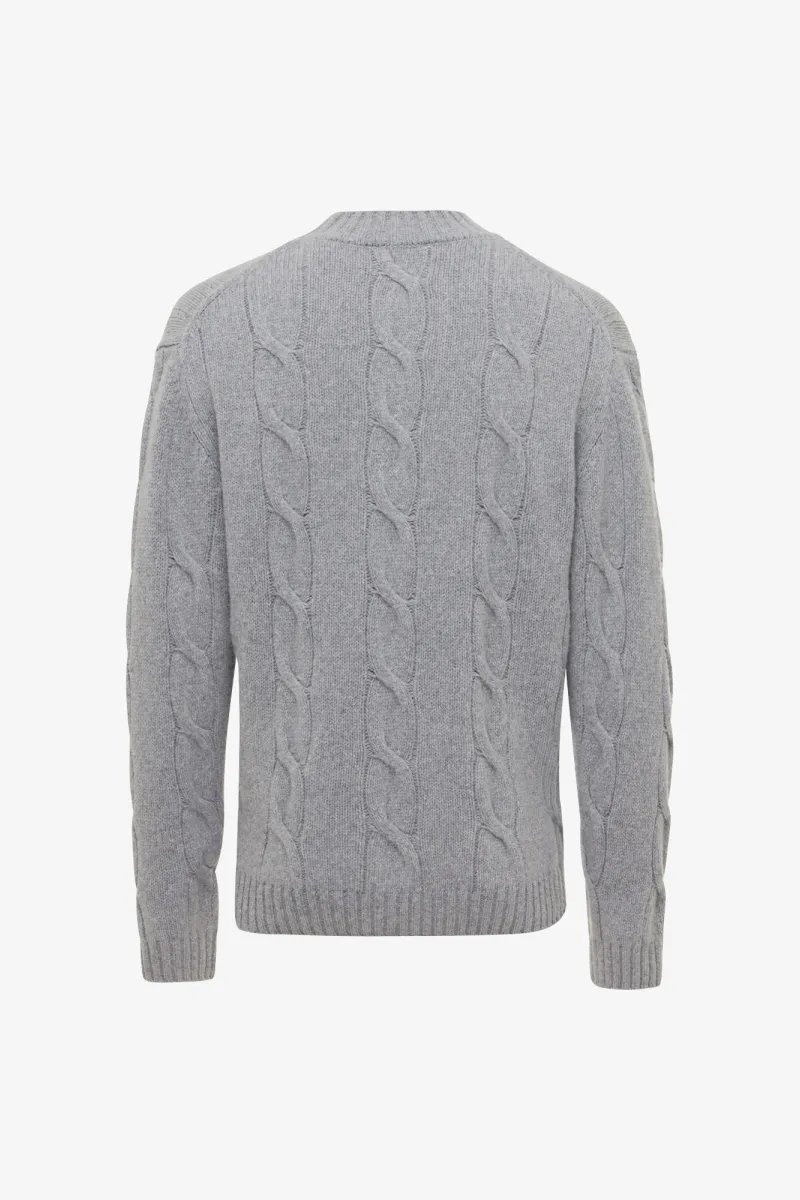 Cable Knit Turtle Neck | Grijs